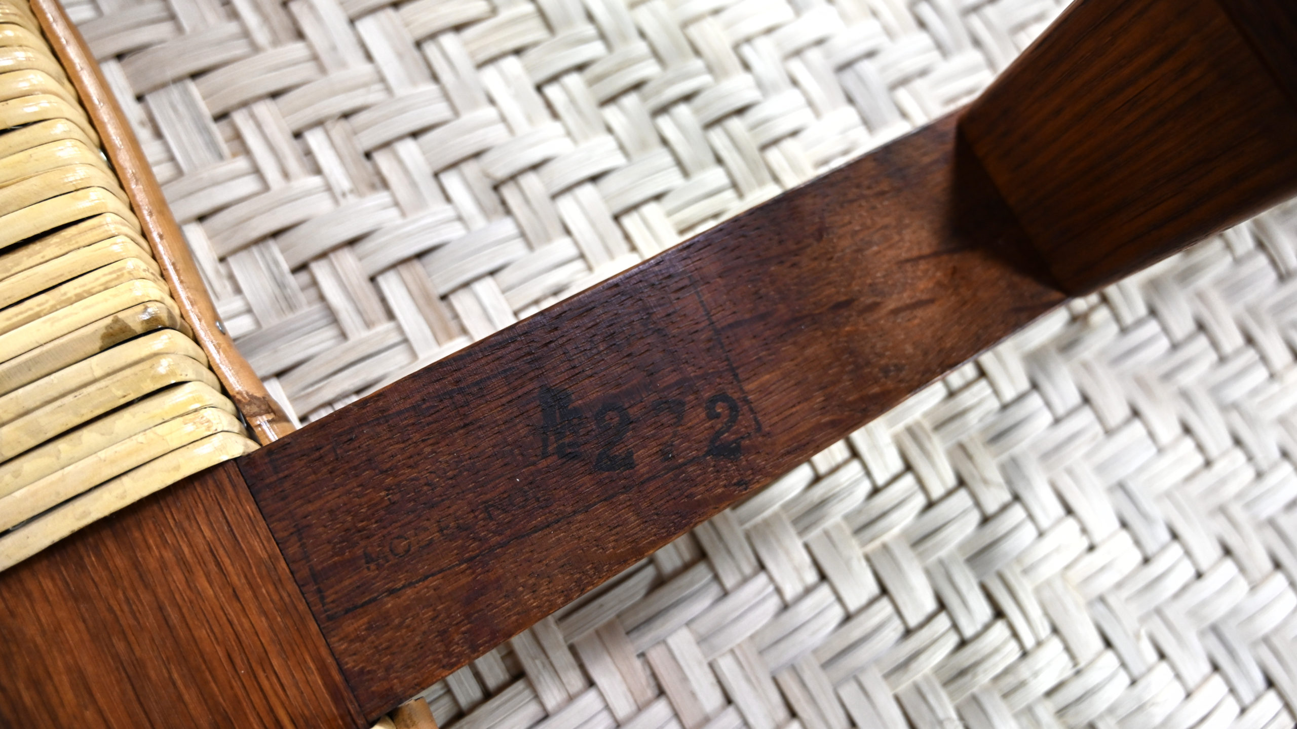 272 Fredericia Stolefabrik Borge Mogensen rattan cane oak danish design coffee table bench scandinavian vintage retro classic icon
