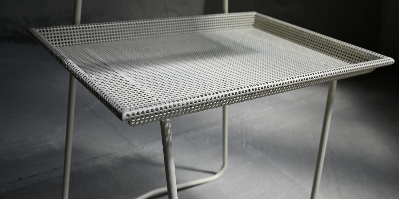 mathieu mategot phone table téléphone atelier mategot perforated metal perfore mid century modern moderniste modernism french design francais