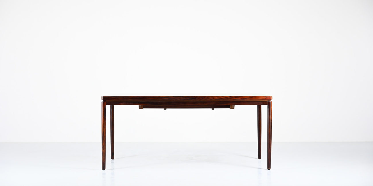 johannes andersen dining table de salle a manger christian linneberg mobelfabrik model 8 danish design danois scandinavian teak palissander rosewood palisander
