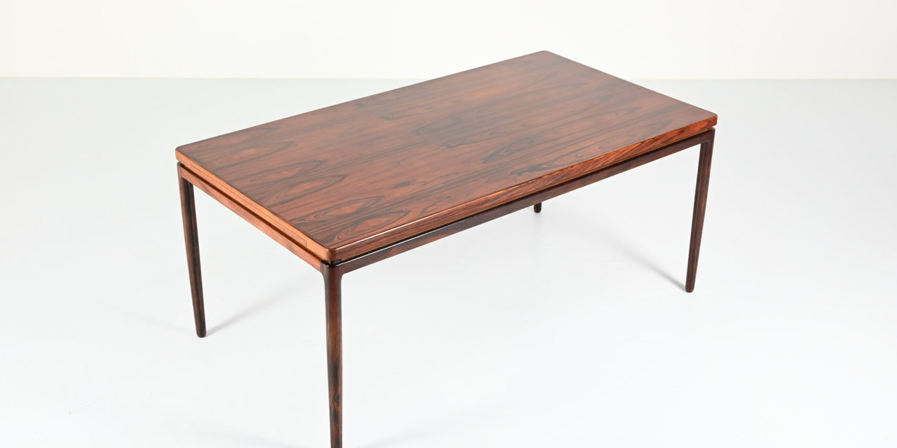 johannes andersen dining table de salle a manger christian linneberg mobelfabrik model 8 danish design danois scandinavian teak palissander rosewood palisander