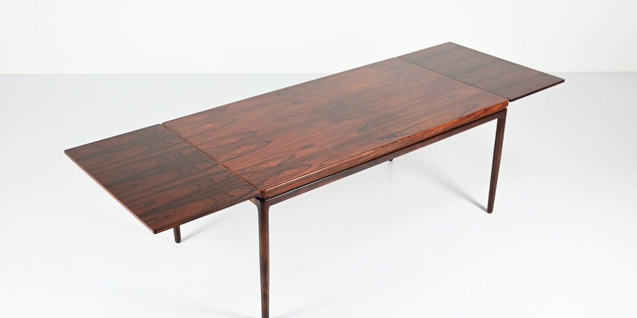 johannes andersen dining table de salle a manger christian linneberg mobelfabrik model 8 danish design danois scandinavian teak palissander rosewood palisander
