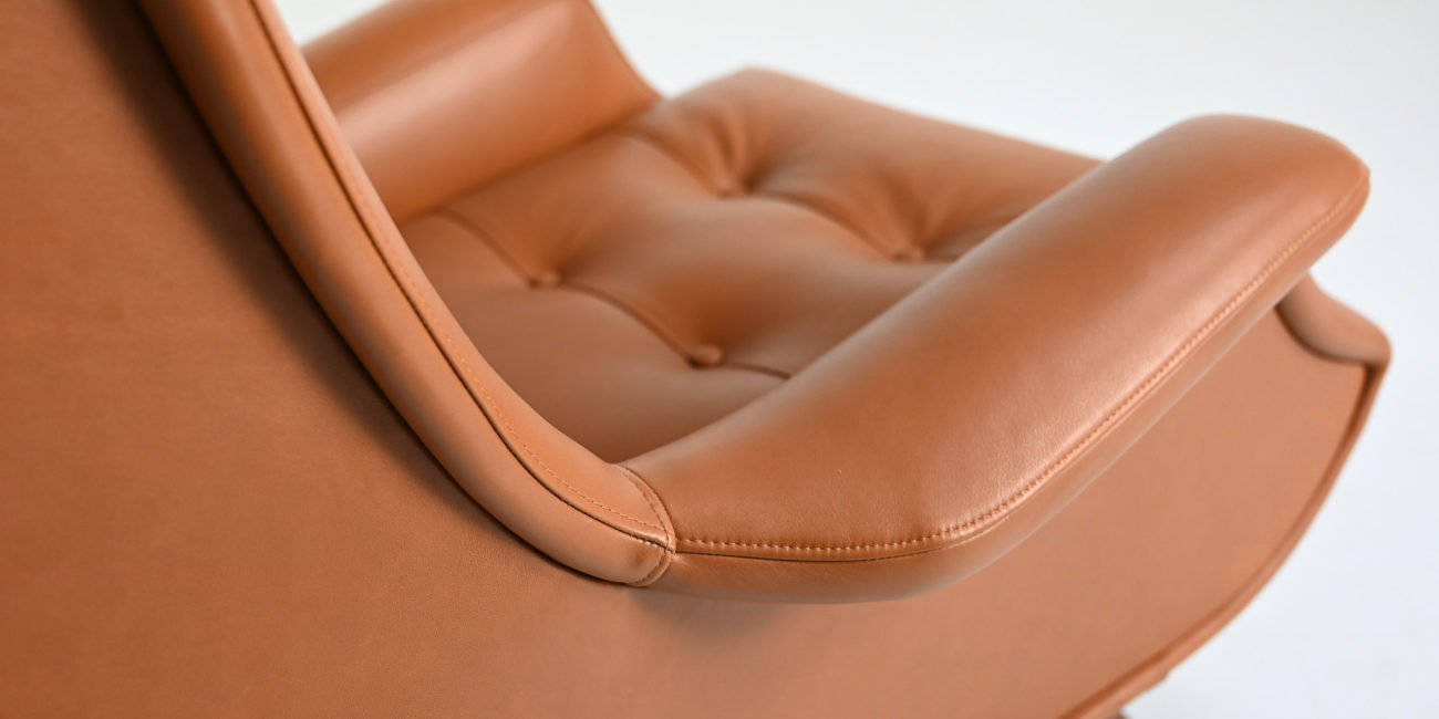 marco zanuso regent armchair design mid century modern arflex vintage armchair fauteuil leather cuir lady senior triennale