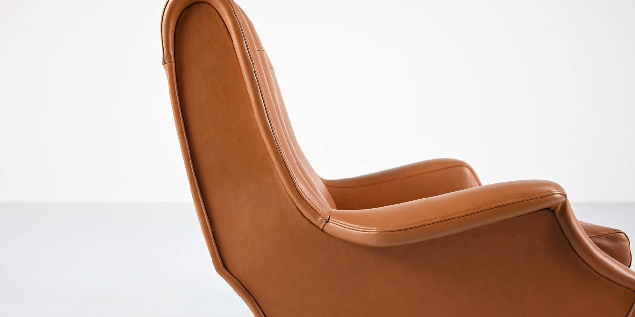 marco zanuso regent armchair design mid century modern arflex vintage armchair fauteuil leather cuir lady senior triennale