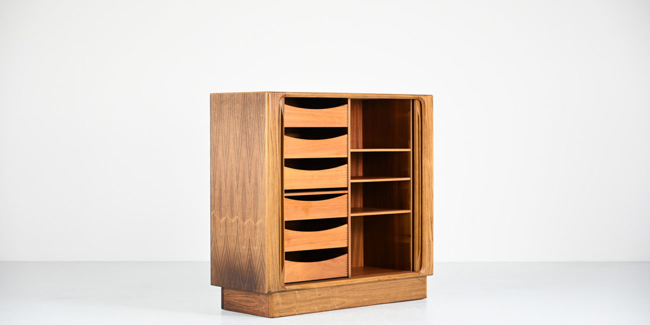 High cabinet tambour doors Bernhard Pedersen & Son denmark danish design sideboard rosewood palissander