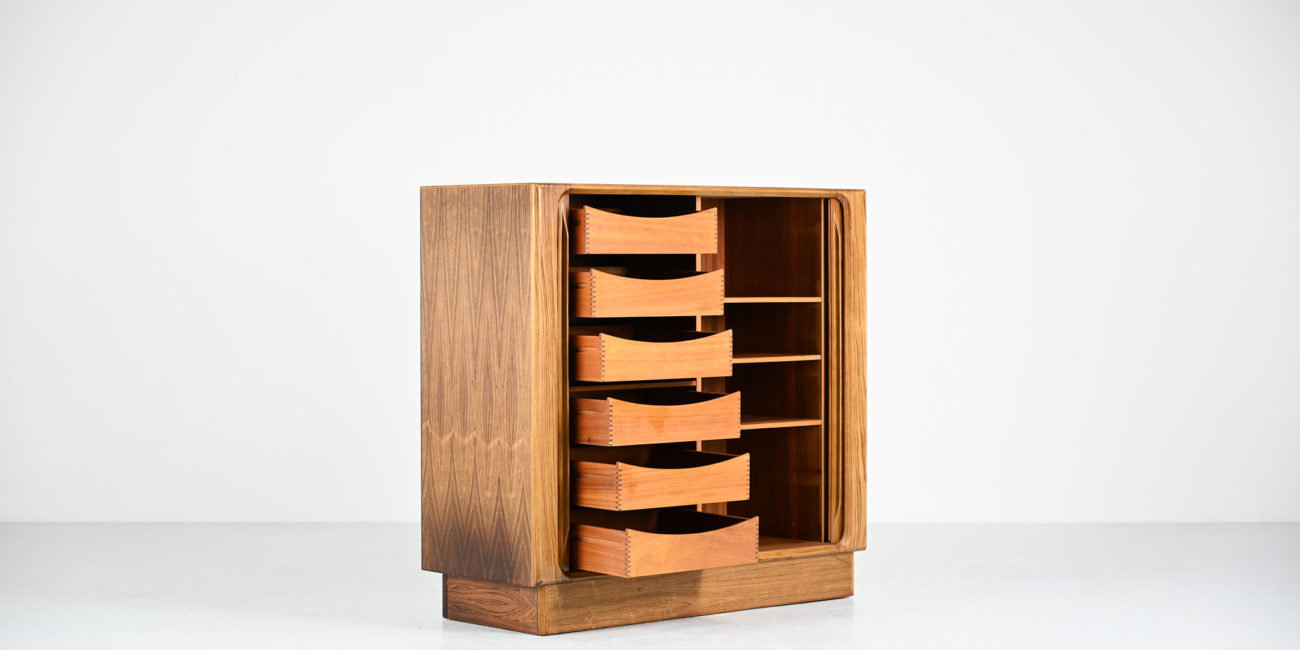 High cabinet tambour doors Bernhard Pedersen & Son denmark danish design sideboard rosewood palissander