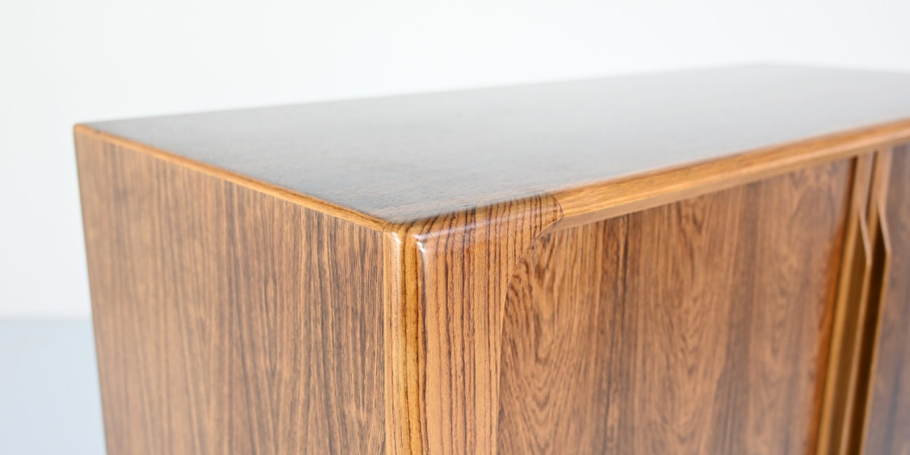 High cabinet tambour doors Bernhard Pedersen & Son denmark danish design sideboard rosewood palissander