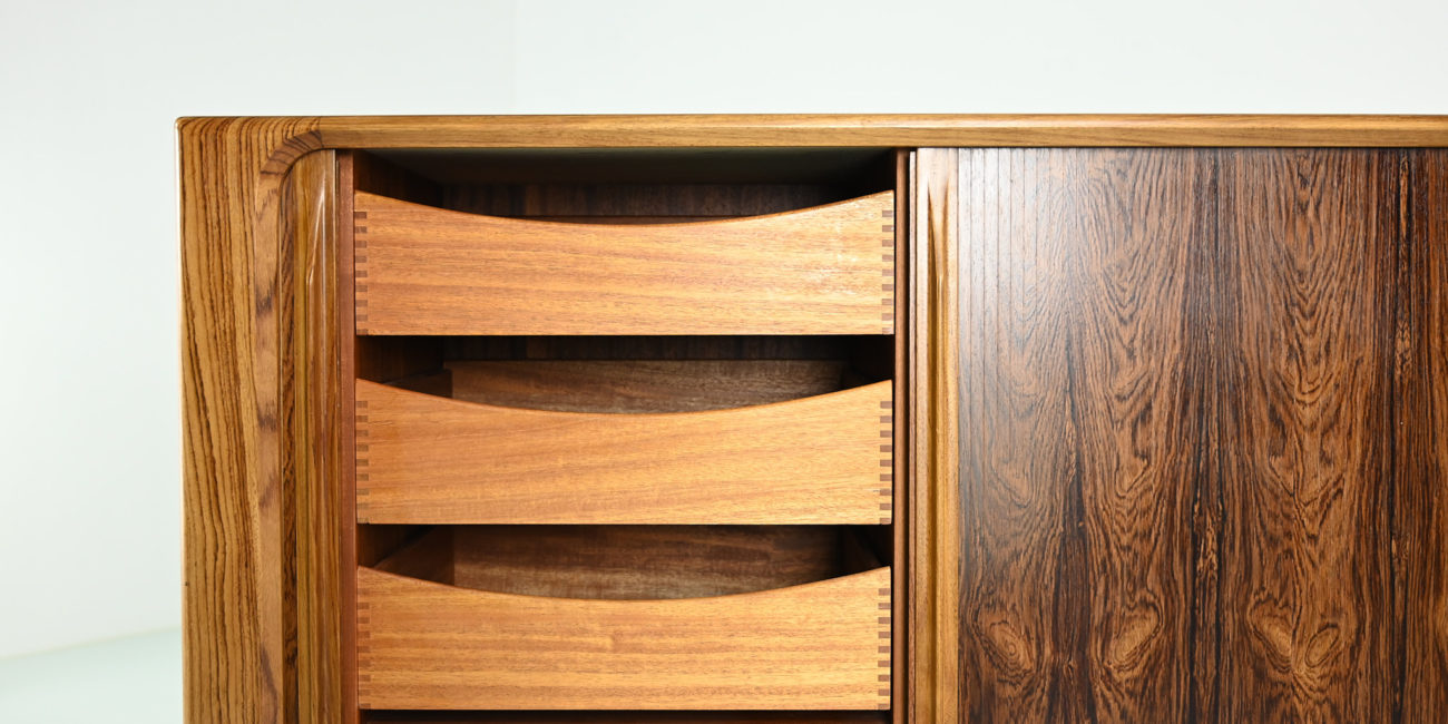 High cabinet tambour doors Bernhard Pedersen & Son denmark danish design sideboard rosewood palissander