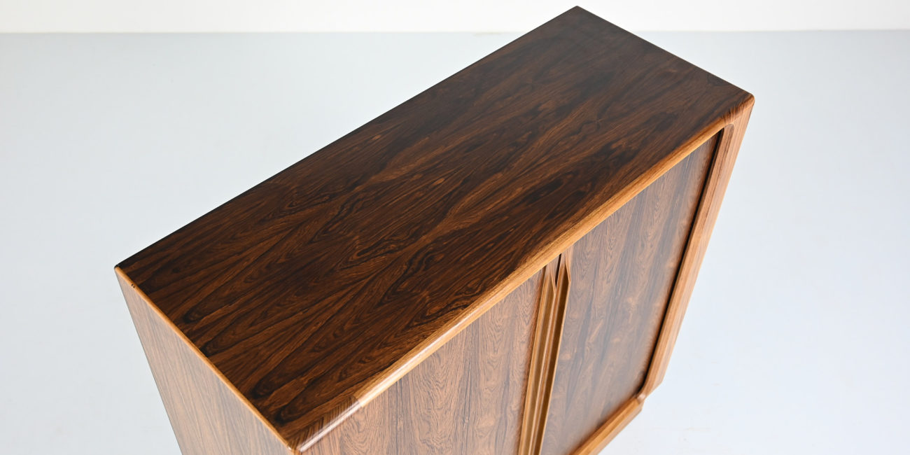 High cabinet tambour doors Bernhard Pedersen & Son denmark danish design sideboard rosewood palissander