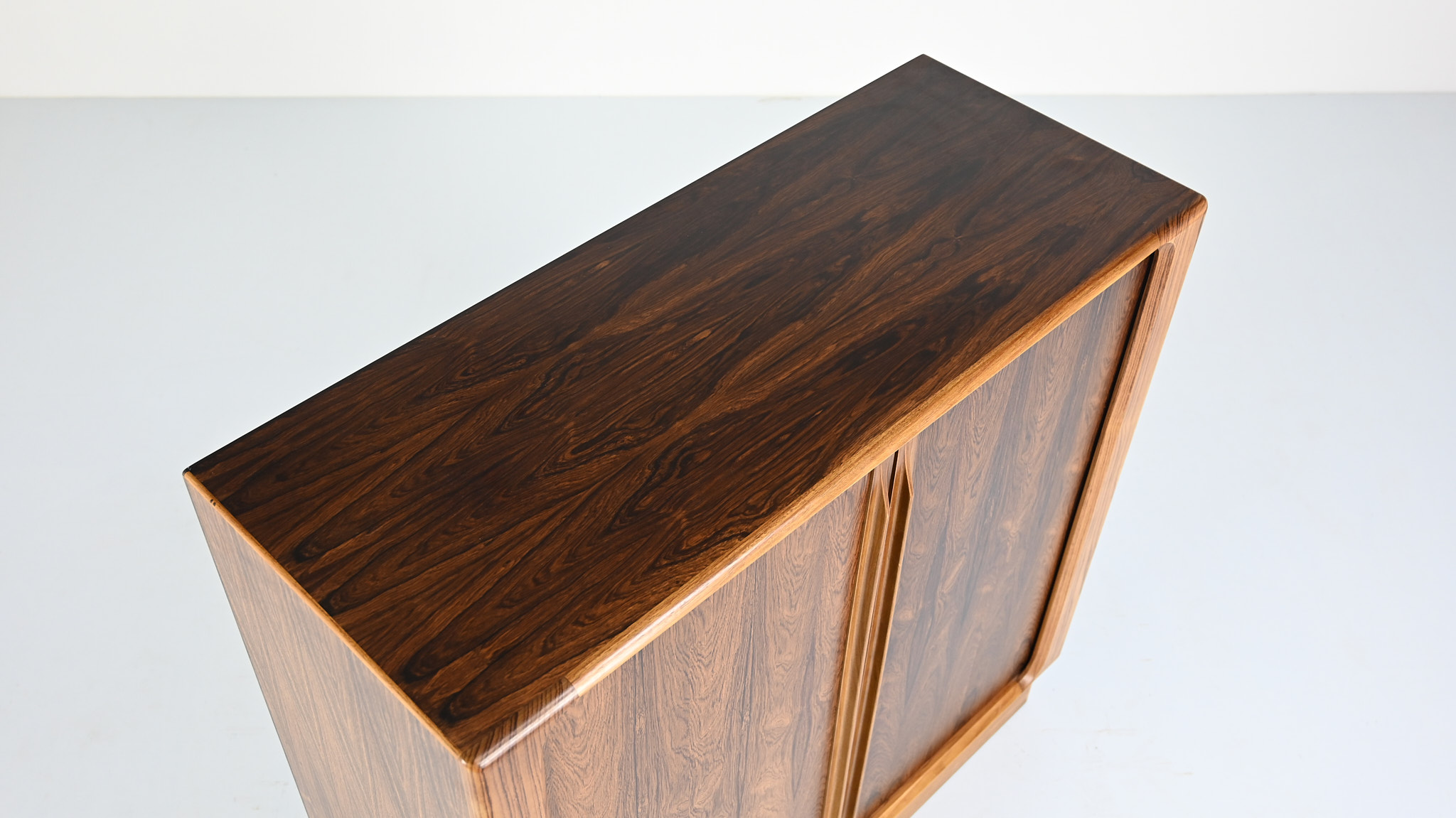 High cabinet tambour doors Bernhard Pedersen & Son denmark danish design sideboard rosewood palissander