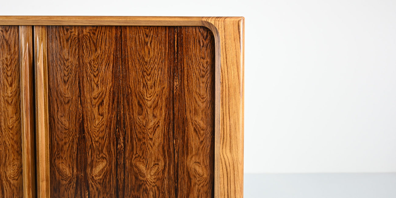High cabinet tambour doors Bernhard Pedersen & Son denmark danish design sideboard rosewood palissander