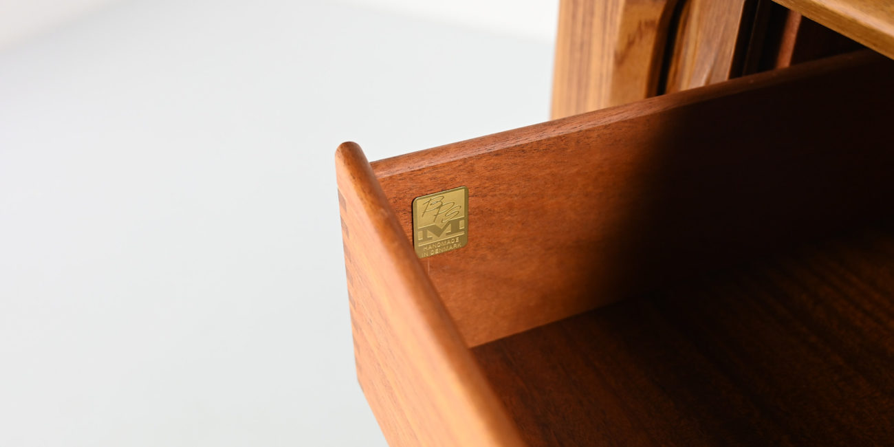 High cabinet tambour doors Bernhard Pedersen & Son denmark danish design sideboard rosewood palissander