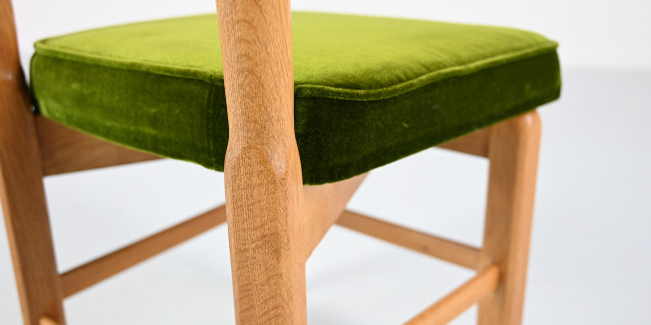 robert guillerme & jacques chambron votre maison chairs chaises charles vintage france mid century modern oak chene