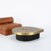 Freeform acid etched brass and agate stone coffee table belgian willy daro jean claude dresse ado chale christian krekels