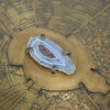 Freeform acid etched brass and agate stone coffee table belgian willy daro jean claude dresse ado chale christian krekels