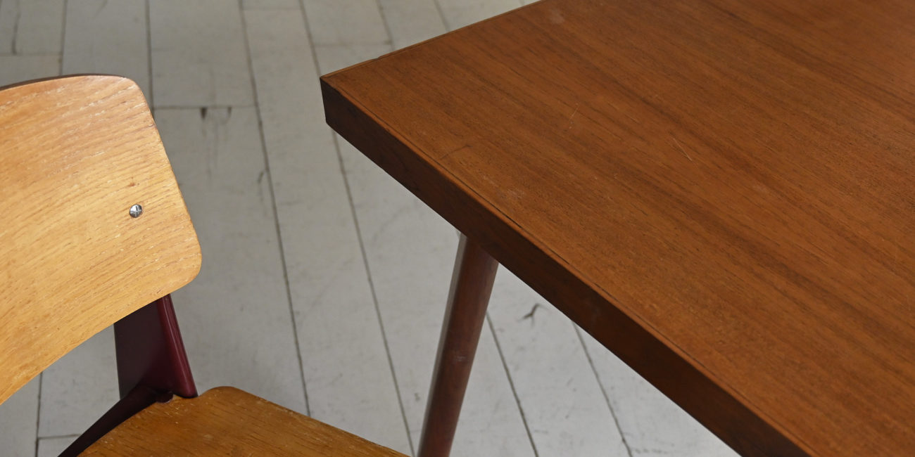 PJ-TA-04-A Pierre Jeanneret square table chandigarh Le Corbusier