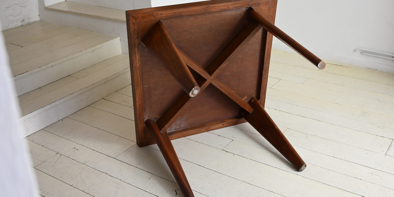 PJ-TA-04-A Pierre Jeanneret square table chandigarh Le Corbusier