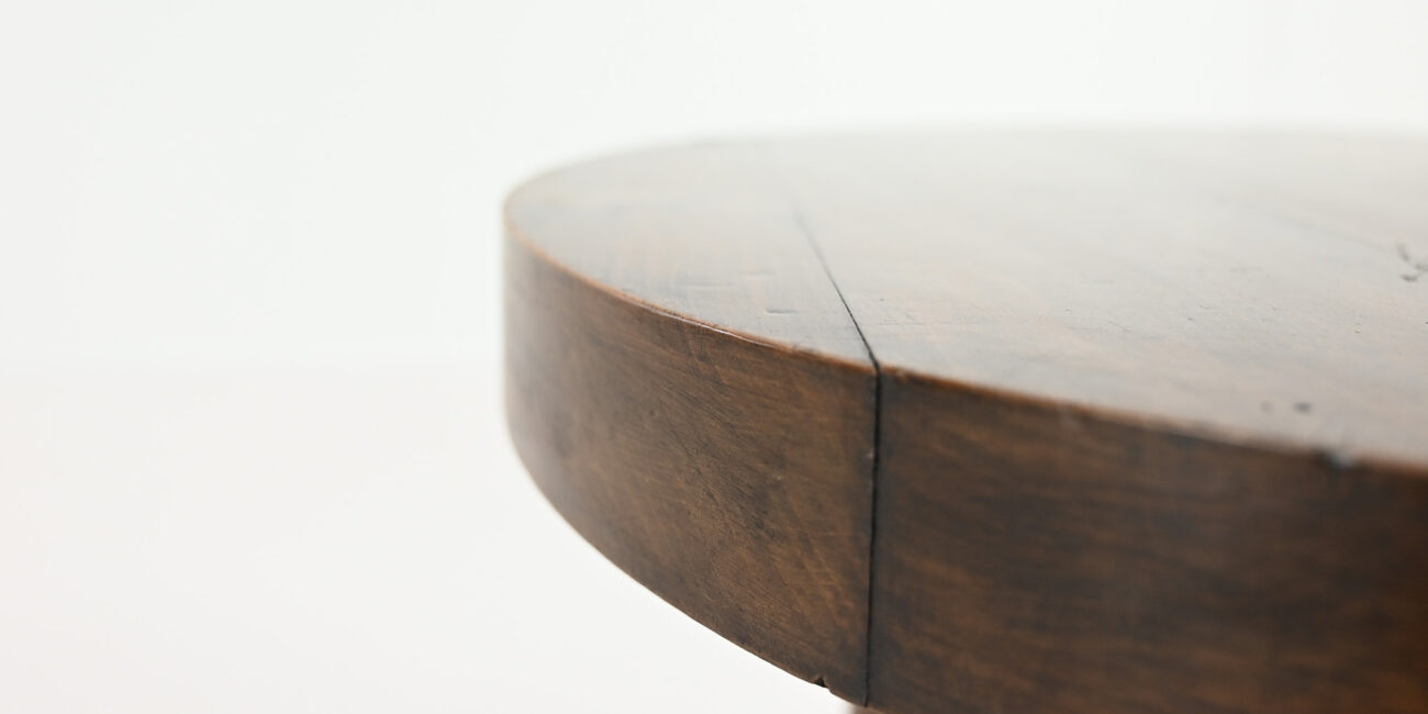 charles dudouyt brutalist primitive brutaliste round side end table ronde rope cane 1940 modernist vintage oak chêne