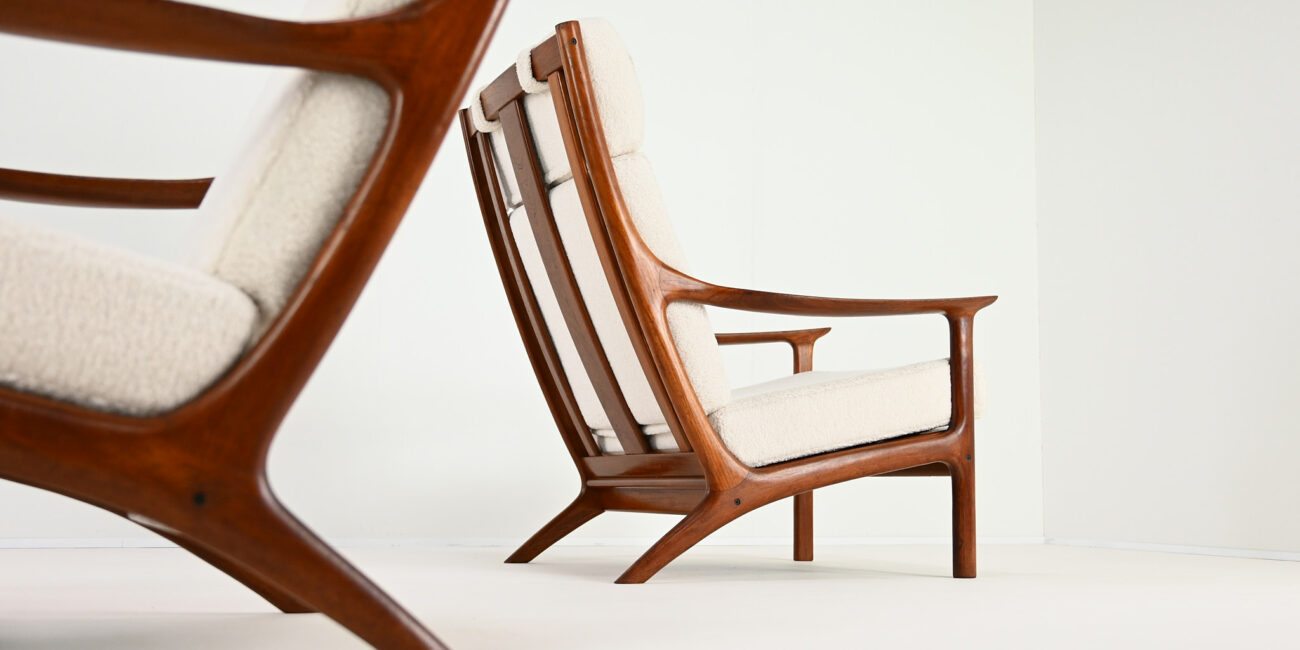 edvard valentinsen fraska teak armchairs scandinavian scandinave design danish danois organik vintage grete jalk finn juhl bramin arne hovmand olsen hw klein