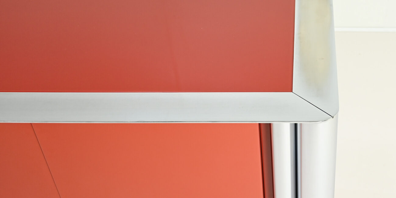 Antonello Mosca Sergio Mazza cinova 1008 sideboard credenza cabinet vintage lacquer coral italian design italy