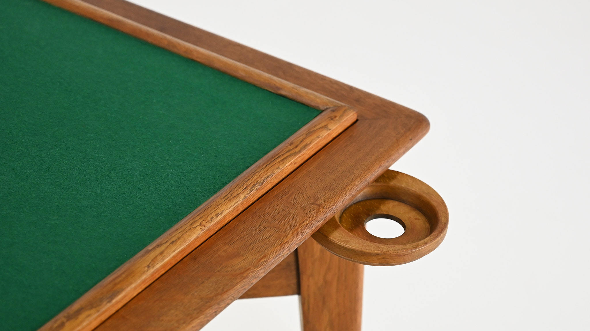 game table bridge Roger Landault Marcel Gascoin reconstruction design vintage utility furniture oak