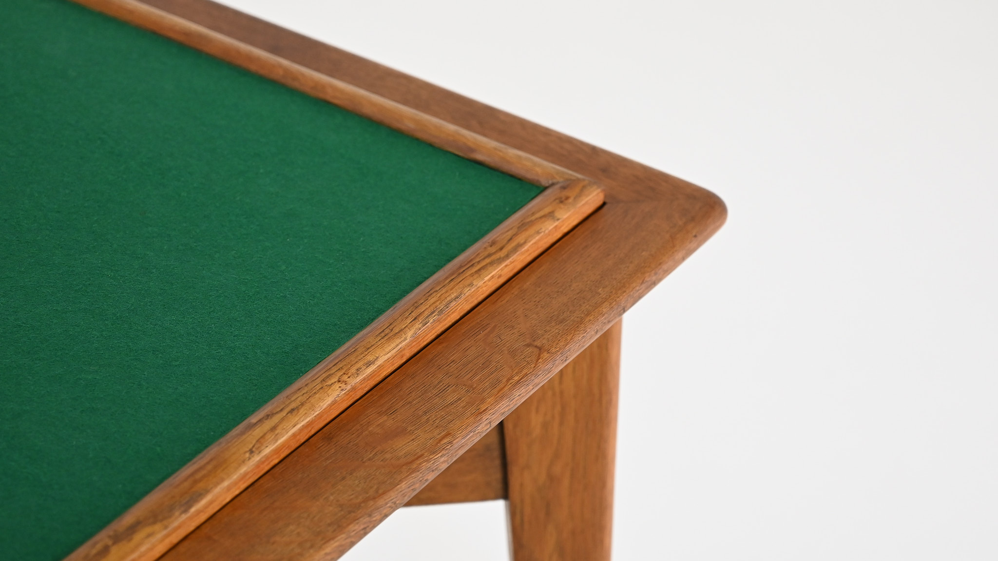 game table bridge Roger Landault Marcel Gascoin reconstruction design vintage utility furniture oak