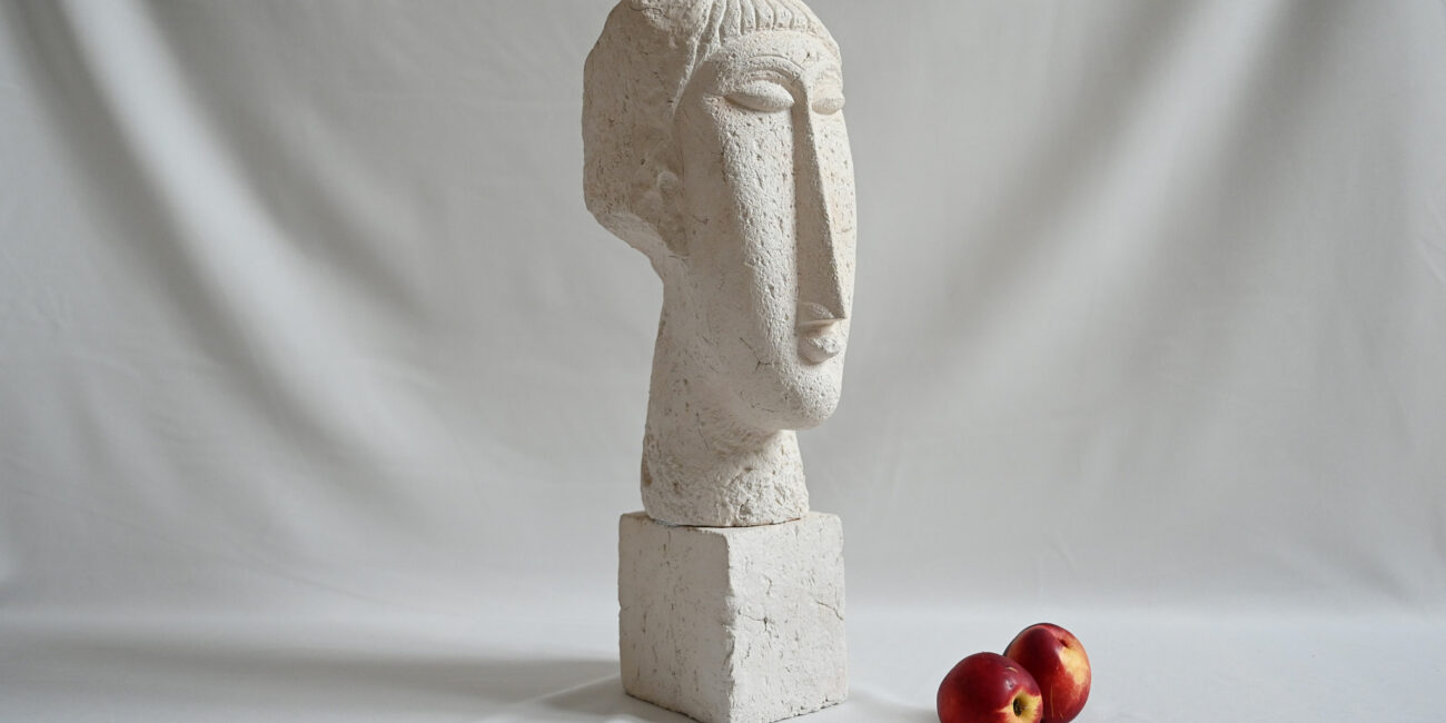 amedeo modigliani woman head terracotta rmn gp reproduction primitivism sculpture