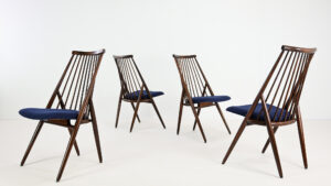 Thea Leonard, set of 4 Flamingo Chairs for Nässjö Stolfabrik. Sweden C.1950