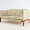 vintage sofa fritz hansen wool teak scandinavian danish couch