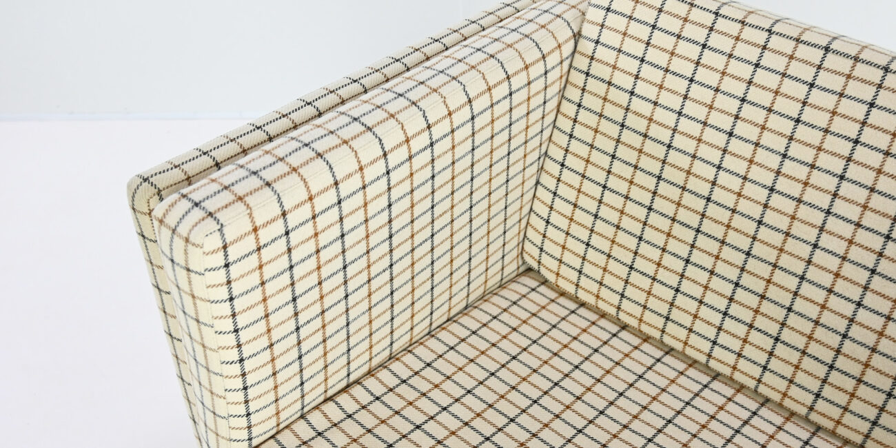 vintage sofa fritz hansen wool teak scandinavian danish couch