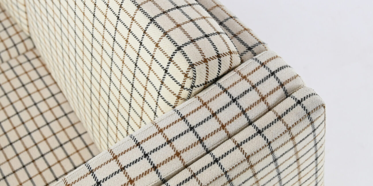 vintage sofa fritz hansen wool teak scandinavian danish couch