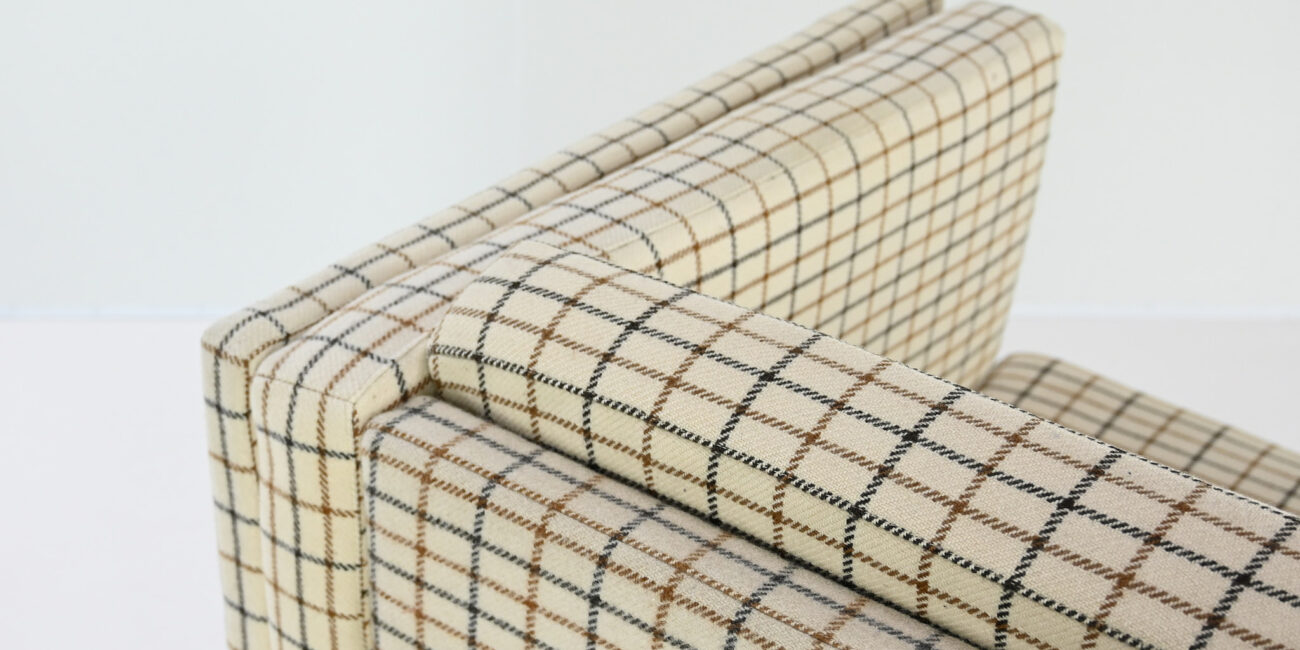 vintage sofa fritz hansen wool teak scandinavian danish couch