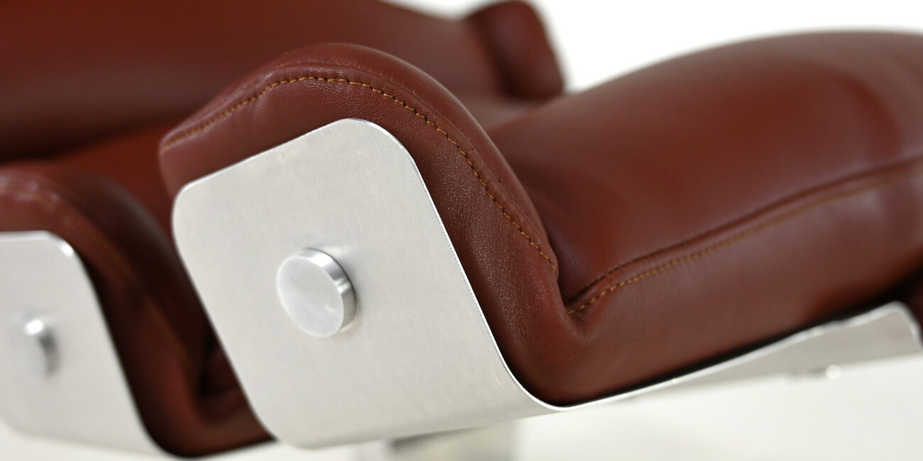 pierre vandel vertebre rib lounge chair space age mid century modern aluminum leather oscar niemeyer joe colombo