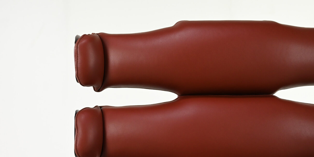 pierre vandel vertebre rib lounge chair space age mid century modern aluminum leather oscar niemeyer joe colombo