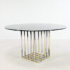 Pierre Cardin cage table diamond square chrome brass laiton gilt gilded hollywood regency