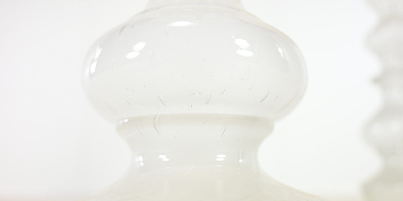 Lindshammar Glasbruk, Sweden C.1960. blown glass vintage tall lamp danish scandinavian design table lamp light lampe scandinave verre soufflé