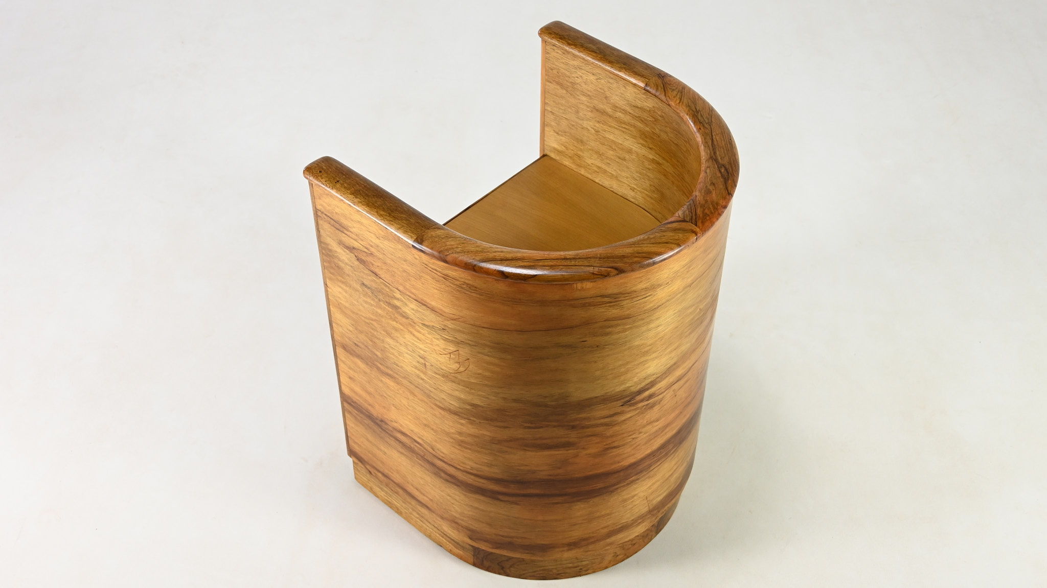 art deco walnut armchair alvar aalto otto korhonen concave fauteuill design noyer vintage