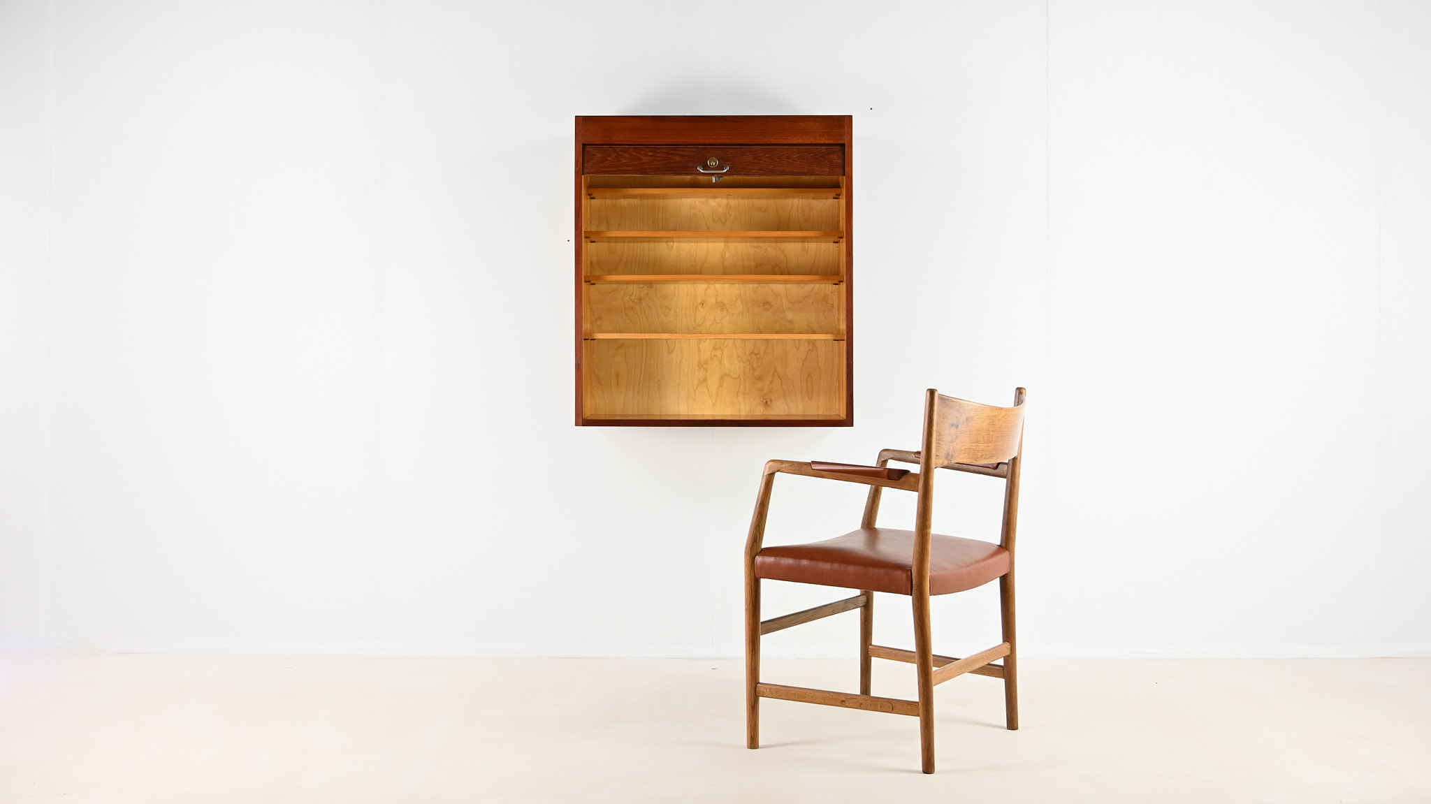 danish scandinavian floating cabinet design teak tambour door credenza bar drybar dovetail dovetails