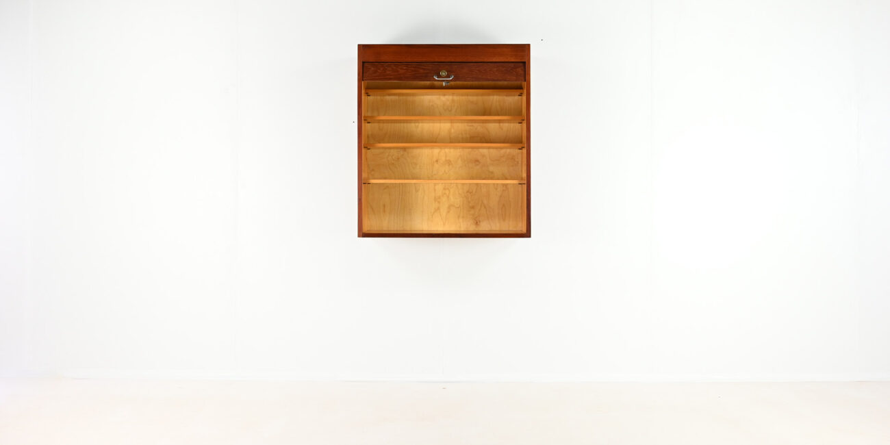 danish scandinavian floating cabinet design teak tambour door credenza bar drybar dovetail dovetails