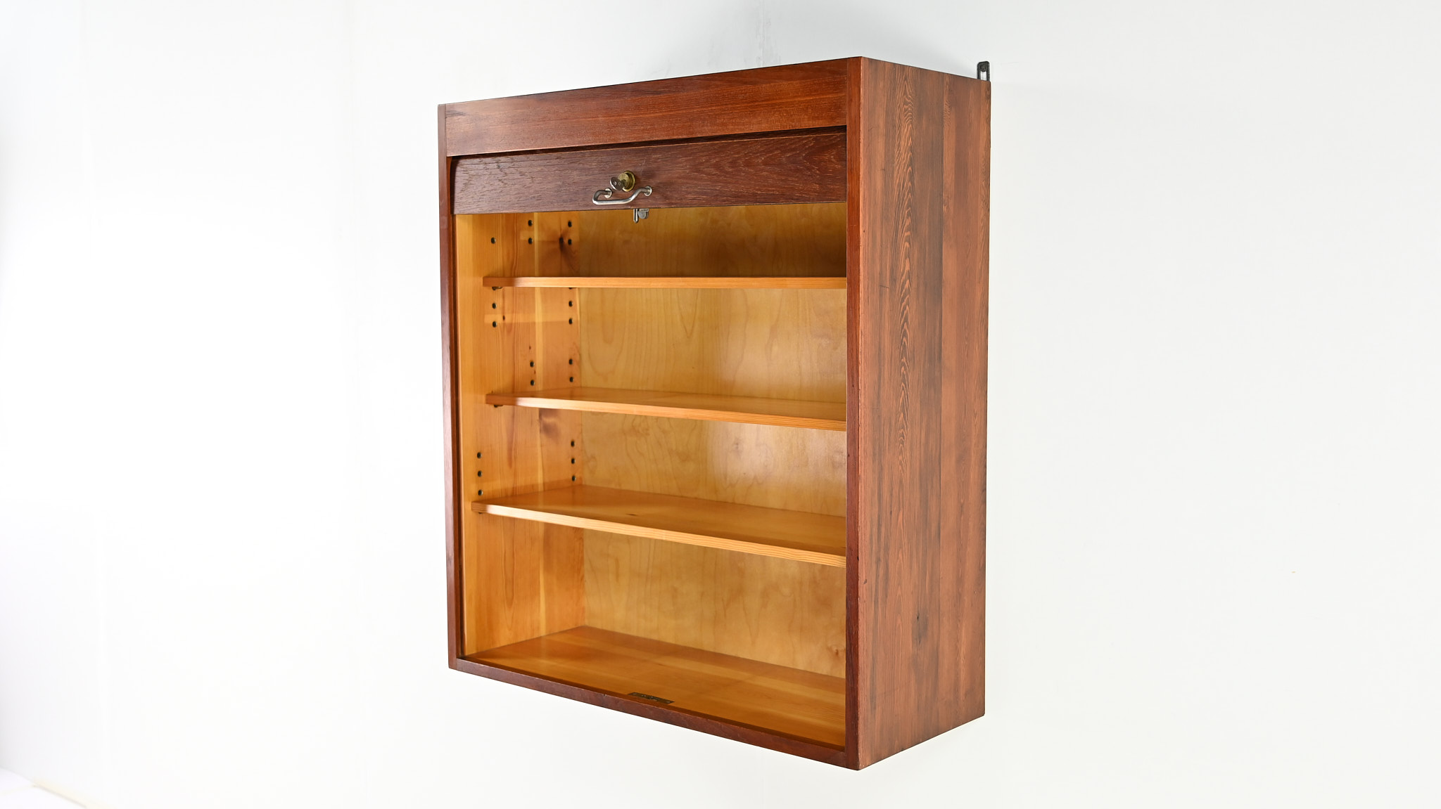danish scandinavian floating cabinet design teak tambour door credenza bar drybar dovetail dovetails