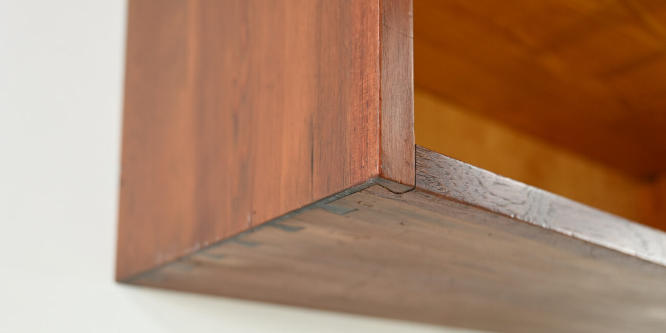 danish scandinavian floating cabinet design teak tambour door credenza bar drybar dovetail dovetails