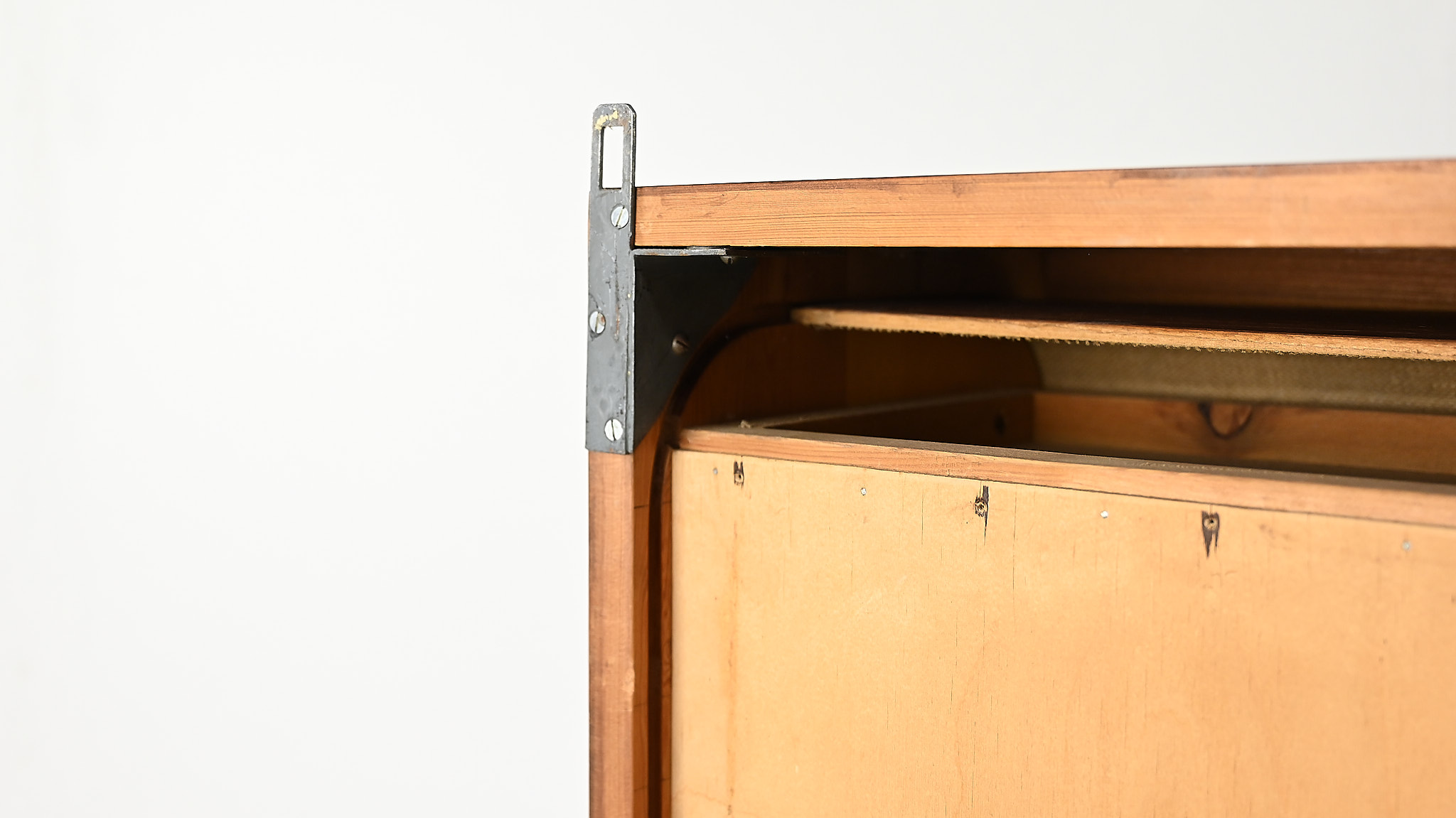 danish scandinavian floating cabinet design teak tambour door credenza bar drybar dovetail dovetails