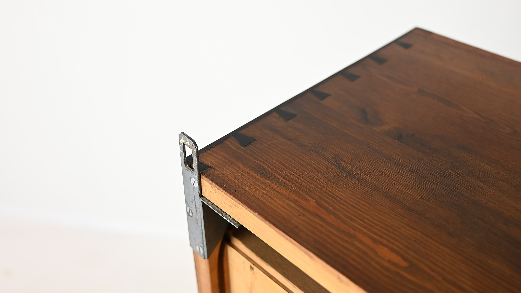 danish scandinavian floating cabinet design teak tambour door credenza bar drybar dovetail dovetails
