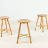 danish milking stool beech rustic vintage