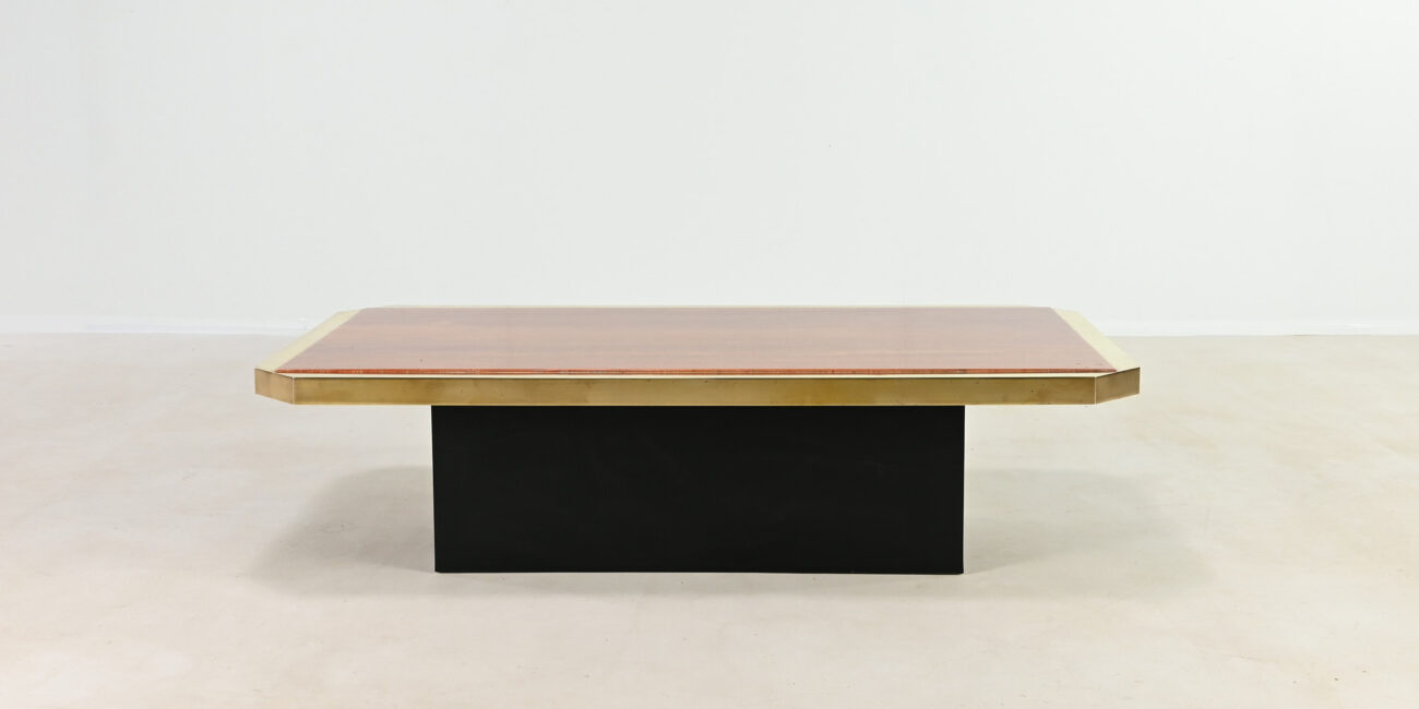 hollywood regency red travertine coffee table georges mathias fedam belgochrom rizzo