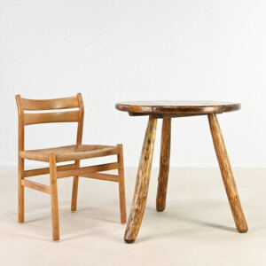 rustic primitive tripod cricket table tripode rustique jean touret atelier marolles gouge adzes