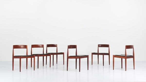 Kai Kristiansen, set of six "4110" chairs for Fritz Hansen. Denmark, C. 1960[:]