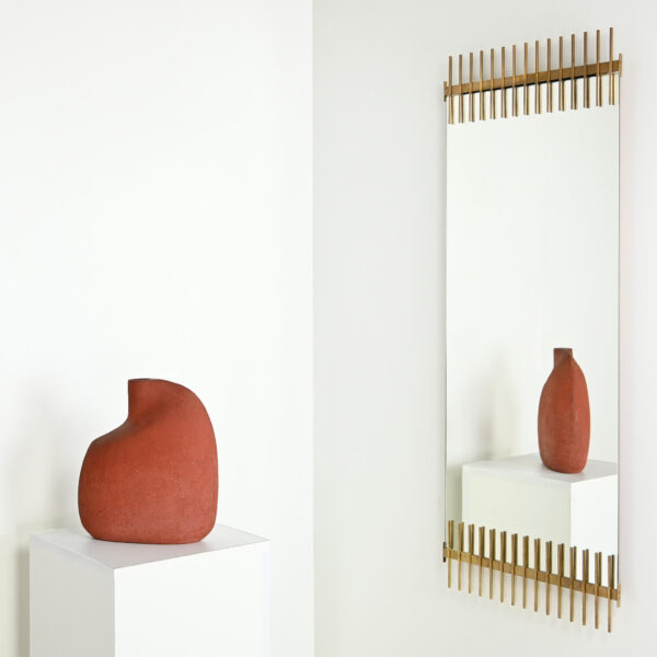 Ettore Sottsass, Mirror in Brass for Santambrogio & De Berti. Italy, 1960.