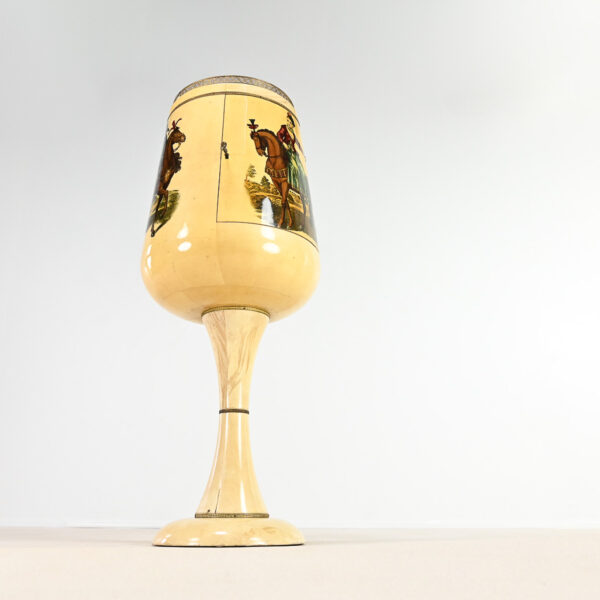 Aldo Tura, Calice Dry Bar in Lacquered Goatskin. Italy, C.1950